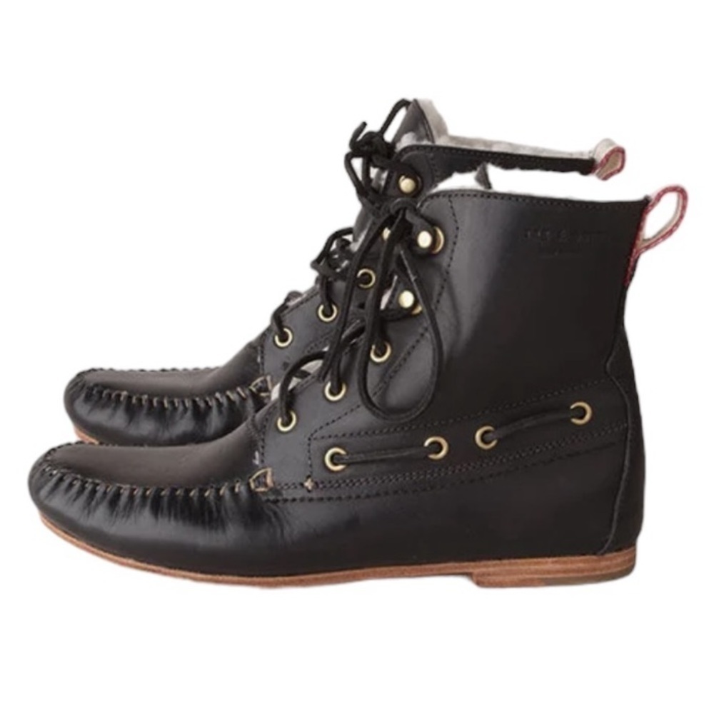 Rag & Bone Sherling Lined Moccasin Style Moc Boots